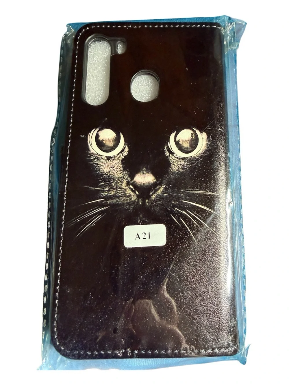 NWOT Black Cat Print Phone Wallet Case for A21